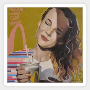 "I`m loving it" (a girl with a milkshake) Sticker